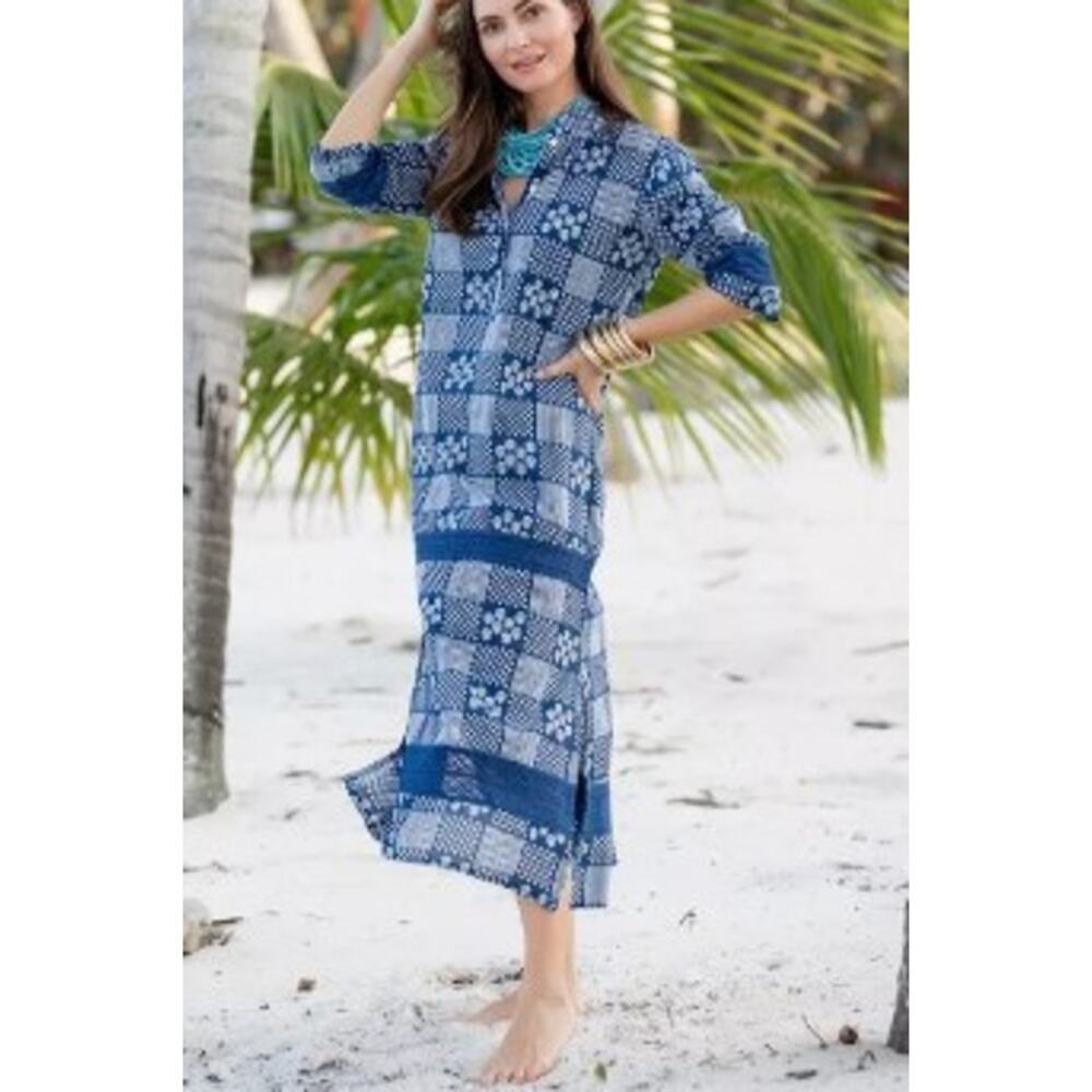 Julia Amory majorelle! Blue tile print! Excellent condition-XS